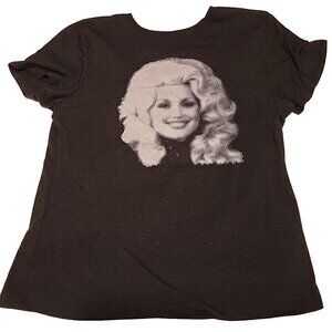 Dolly Parton T-shirt Tee Shirt Light Black Dark Charcoal Gray XXL 2X 2XL Ladies